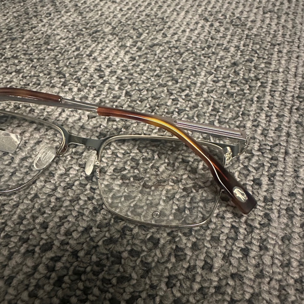 Lacoste L2295 033 Rectangular Eyeglasses Frames Ruthenium Tortoise 53-18-145 - Picture 7 of 8